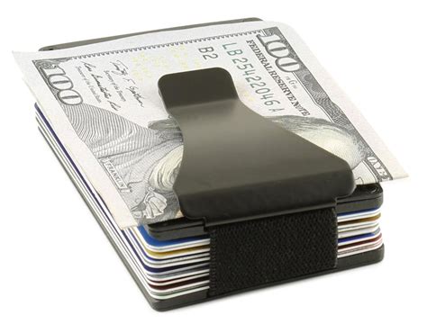 business card holder clip|cardholder with money clip.